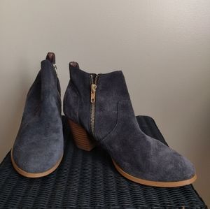 Anthropologie suede ankle boots